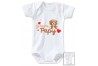 Body de bébé je t’aime papy nounours marron