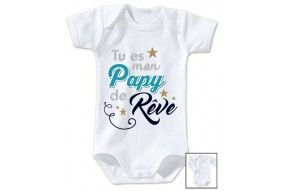 Body de bébé tu es mon papy de rêve star garçon