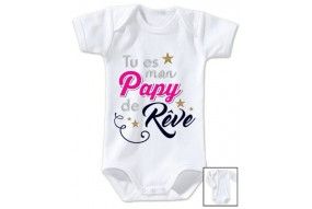 Body de bébé tu es mon papy de rêve star fille