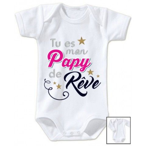 Body de bébé tu es mon papy de rêve star fille