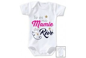 Body de bébé tu es ma mamie de rêve star fille