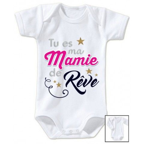 Body de bébé tu es ma mamie de rêve star fille