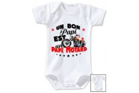 Body de bébé un bon papi est un papi motard