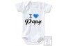 Body de bébé i love papy brillant garçon