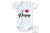 Body de bébé i love papy brillant fille