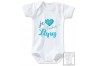 Body de bébé je t’aime papy cristal garçon