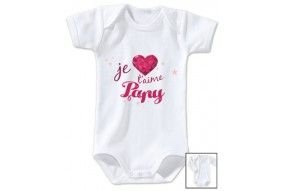 Body de bébé je t’aime papy cristal fille