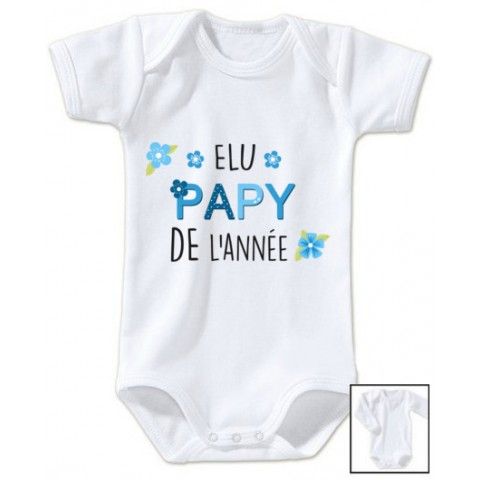 Body de bébé élu papy de l’année garçon