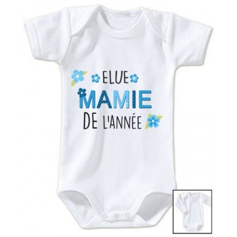 Body de bébé élue mamie de l’année garçon