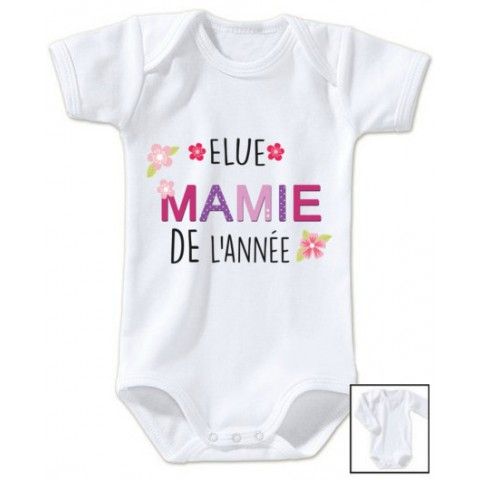 Body de bébé élue mamie de l’année fille