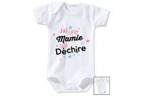 Body de bébé j’ai une mamie qui déchire étoiles fille