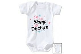 Body de bébé j’ai un papy qui déchire étoiles fille