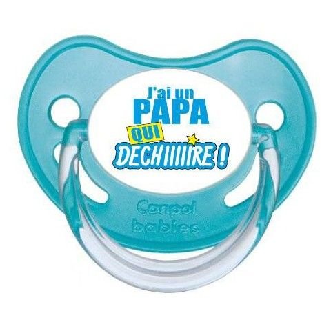 Tétine personnalisée Penguins bleue silicone