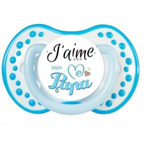 Tétine personnalisée Penguins bleue silicone