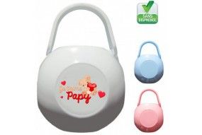 Boite à tétine je t’aime papy nounours rouge 