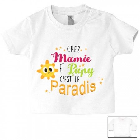 Body Bébé Humoristique "Chez Mamie Et Papy Rien N'est Interdit" - 100% Coton, Imprimé En France