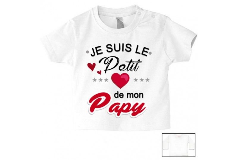 Tee-shirt bébé humour, papi et mamie j'arrive