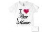 Tee-shirt de bébé i love papy & mamie brillant