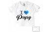 Tee-shirt de bébé i love papy brillant garçon