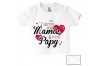 Tee-shirt de bébé j’aime ma mamie et mon papy étoiles