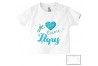 Tee-shirt de bébé je t’aime papy cristal garçon