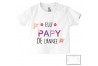 Tee-shirt de bébé élu papy de l’année fille