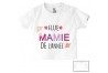 Tee-shirt de bébé élue mamie de l’année fille