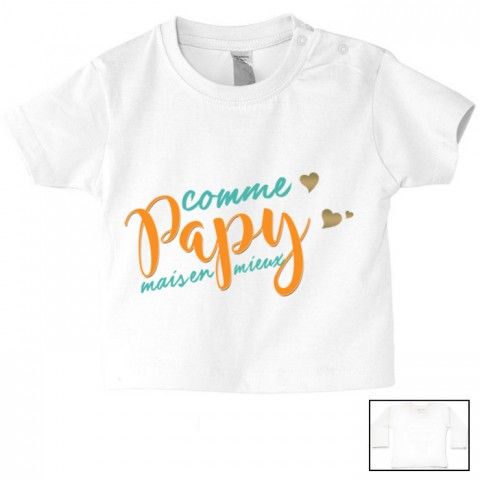 Tee-shirt de bébé comme papy mais en mieux garçon