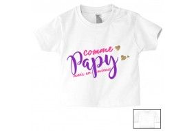 Tee-shirt de bébé comme papy mais en mieux fille