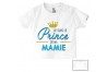 Tee-shirt de bébé je suis le prince de ma mamie