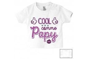 Tee-shirt de bébé cool comme papy fille