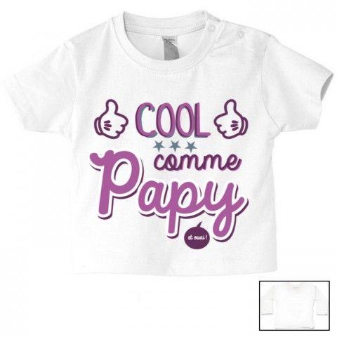 Tee-shirt de bébé cool comme papy fille