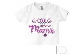 Tee-shirt de bébé cool comme mamie fille