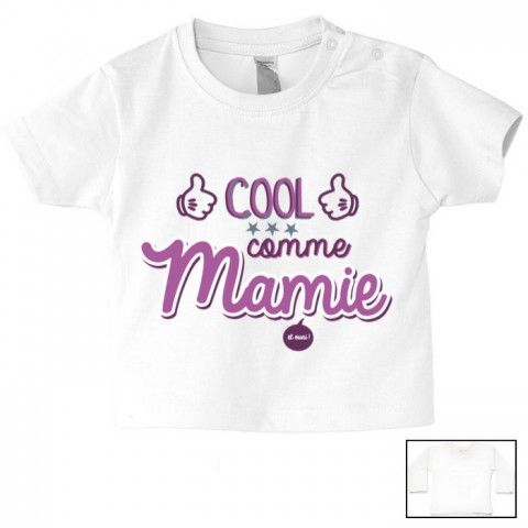 Tee-shirt de bébé cool comme mamie fille