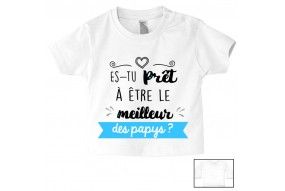 Tee-shirt de bébé es-tu prêt à être le meilleur des papys garçon