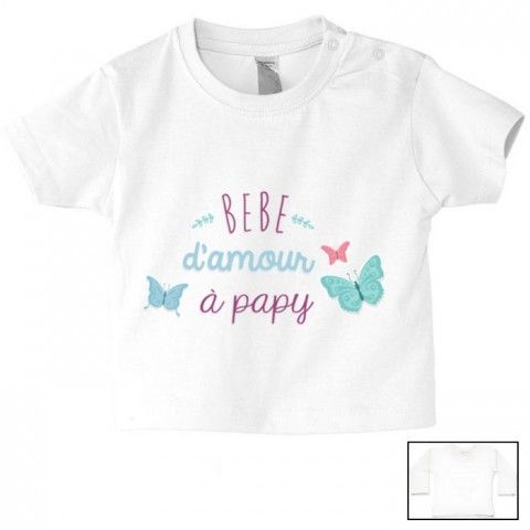 Tee-shirt de bébé bébé d’amour à papy