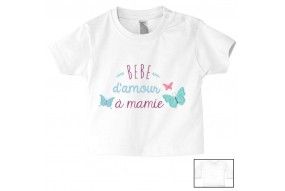 Tee-shirt de bébé bébé d’amour à mamie