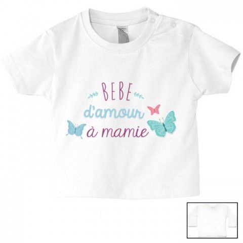 Tee-shirt de bébé bébé d’amour à mamie