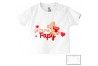 Tee-shirt de bébé je t’aime papy nounours rouge 