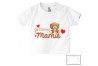 Tee-shirt de bébé je t’aime mamie nounours marron