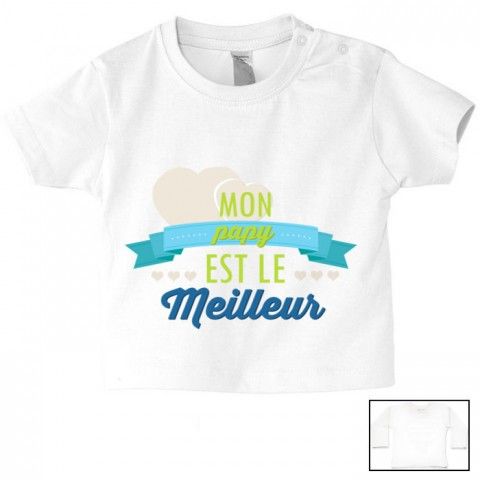 Tee-shirt de bébé papy est le meilleur garçon