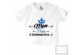 Tee-shirt de bébé mon papy il déééchire garçon