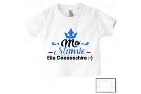 Tee-shirt de bébé ma mamie il déééchire garçon