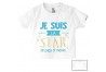 Tee-shirt de bébé je suis la star de papy et mamie garçon