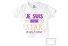 Tee-shirt de bébé je suis la star de papy et mamie fille