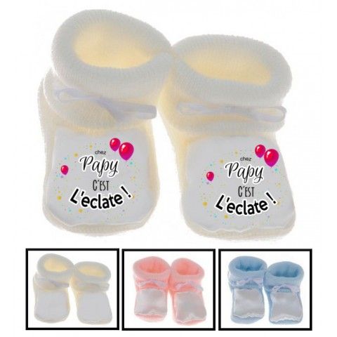 Chaussons de bébé chez papy c’est l’éclate