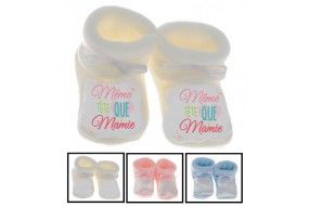 Chaussons de bébé même tête que mamie fantaisie fille