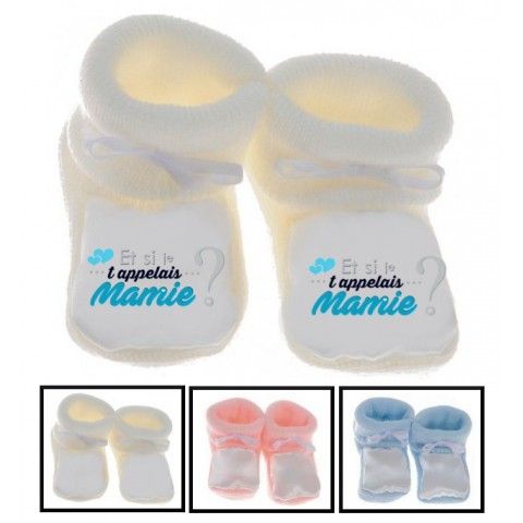 Chaussons de bébé et si je t’appelais mamie garçon