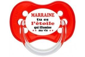 Tétine de bébé marraine tu es l’étoile qui illumine ma vie