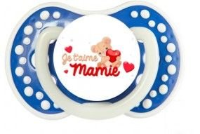 Tétine de bébé je t’aime mamie nounours rouge 